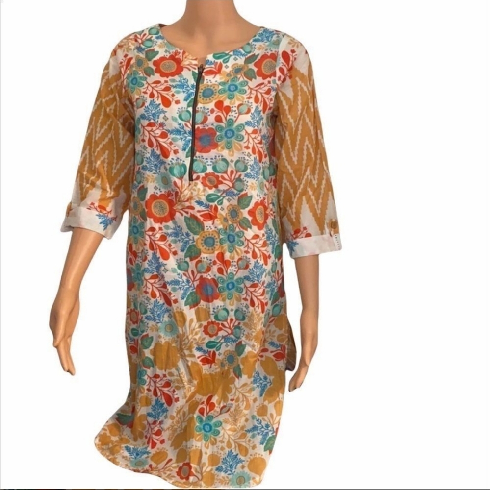 70's Boho Tunic Dress- Size 10